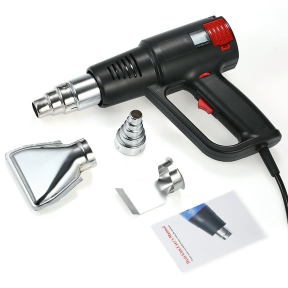 Geevorks 2000W Industrial Fast Heating Hot Air Gun LCD Digital Temperature-controlled Handheld Heat Blower Electric Adjustable Temperature Heat Gun Tool