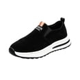 thumbnail image 3 of YOUYEDIAN Sneakers for Women Versatile Comfy Breathable Fashion Round Toe Slip On Sport Sneakers Casual Platform Solid Color Walking Shoes, 3 of 5