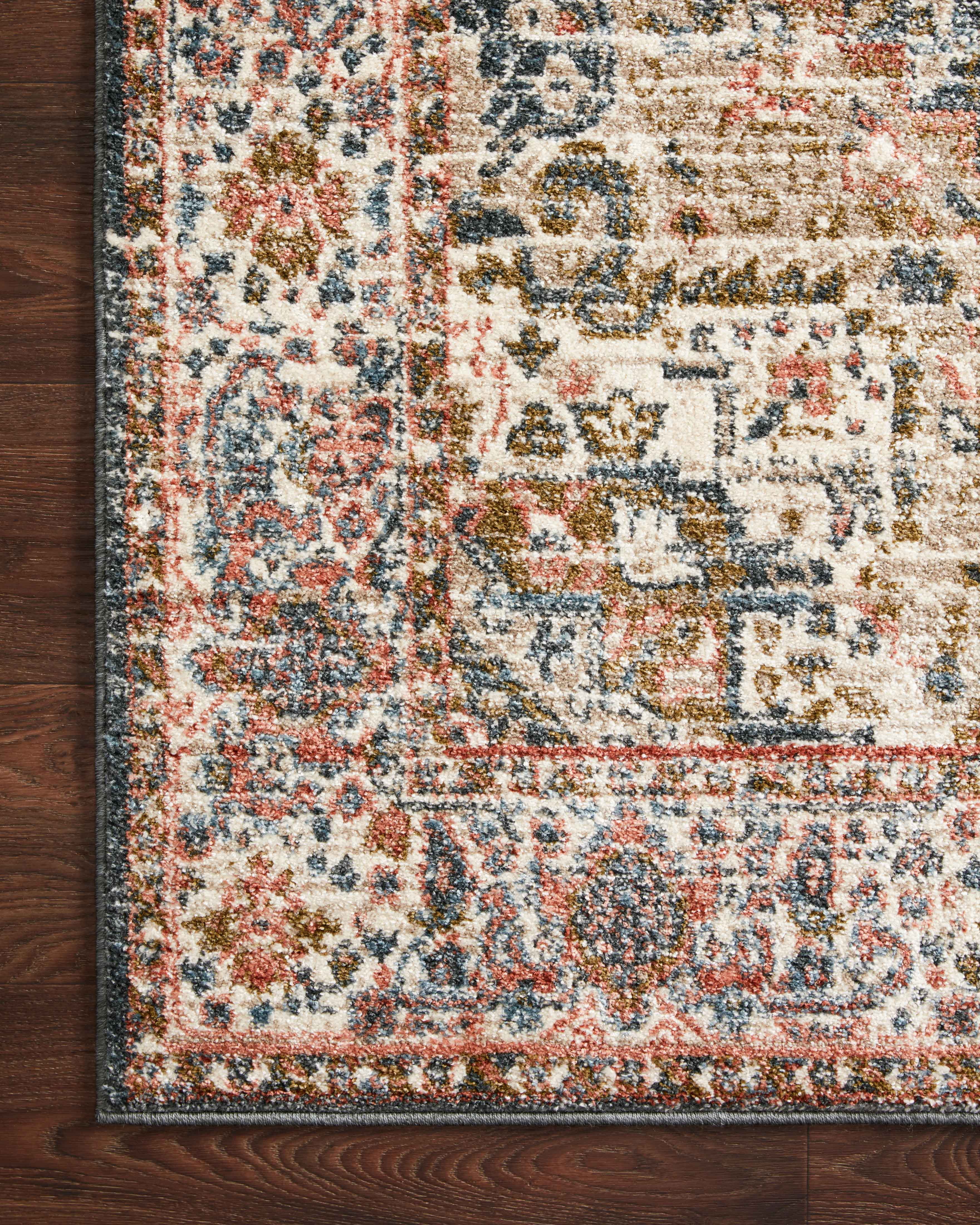 Loloi II Saban SAB-01 Oriental Blue / Multi Area Rug 6'-7" x 9'-3"