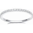 thumbnail image 6 of CUKIXA 2mm 925 Sterling Silver Wedding Band Cubic Zirconia Half Eternity Stackable Engagement Ring Size 3-13, 6 of 10