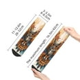 thumbnail image 2 of Bingfone Colorful Owl Tattoo Art Design Patterned Men's Women's Casual Cotton Socks, 2 of 5