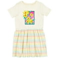 thumbnail image 3 of Inktastic Daffodils 90's Retro Colors Illustration Girls Toddler Dress, 3 of 5