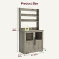 thumbnail image 2 of Yeshouse Bakers Rack with Storage and Power Hub - Versatile Microwave Oven Stand with Pantry Hutch and Thick Tabletop, 2 of 7