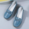thumbnail image 3 of Mepaouo Women's Leather Loafers Slip on Casual Shoes Hollow Low Wedge Oxfords Soft Walking Flats, 3 of 5