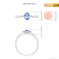 thumbnail image 4 of ANGARA Natural Tapered Shank Tanzanite Solitaire Ring with Diamond Accents in 14K White Gold for Women (Size-6x4mm) | December Birthstone, Anniversary, Jewelry Gift for Women | Natural Tanzanite Ring, 4 of 8