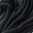 thumbnail image 4 of Bare Home Microplush Fleece Blanket - 300 GSM - Fuzzy Microfleece - Soft & Plush - Throw/Travel, Black, 4 of 5