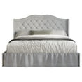 thumbnail image 3 of HMD Martha Queen Tufted Upholstered Storage Panel Bed Box B, Silver Gray, 3 of 3