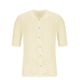 thumbnail image 5 of Playera Elvqul de Hombre Casual Beige Manga Corta de Color Sólido Solapa Abotonada, 5 of 6