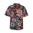 thumbnail image 3 of Daiia Vintage Floral Hawaiian Shirt for Men Gentle Cotton Regular Short Sleeve Casual-XX-Large, 3 of 9