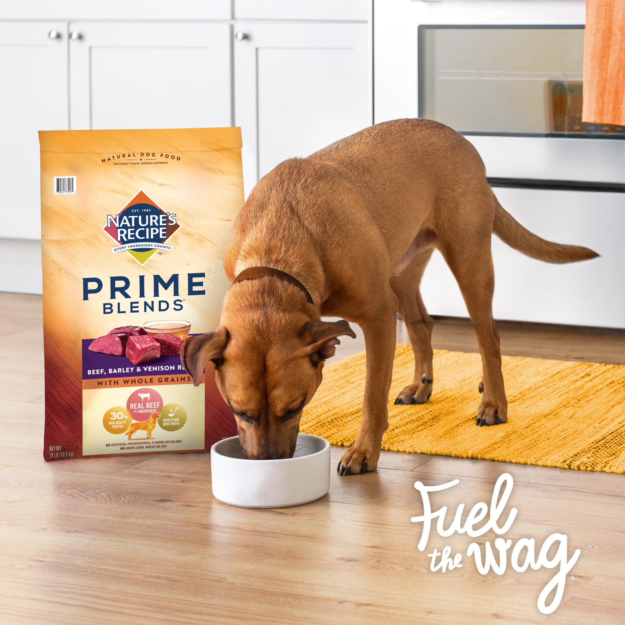 Nature’s Recipe Prime Blends Dry Dog Food, Beef, Barley & Venison Recipe, 12-Pound Bag