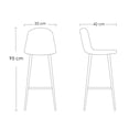 thumbnail image 2 of Elegante Banco De Cocina Barra Silla Con Respaldo Alto, 2 of 4