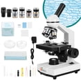 thumbnail image 1 of Sinher XSP-104 Science Lab Compound Monocular Microscopes 40x-1600x for Adults，Compound with Microscope Slides, Microscope Kit for Home School Lab, 1 of 8