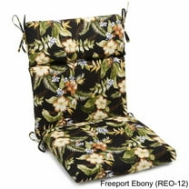 Blazing Needles 22-inch by 45-inch Spun Polyester Patterned Outdoor Squared Seat/ Back Chair Cushion, Freeport Ebony