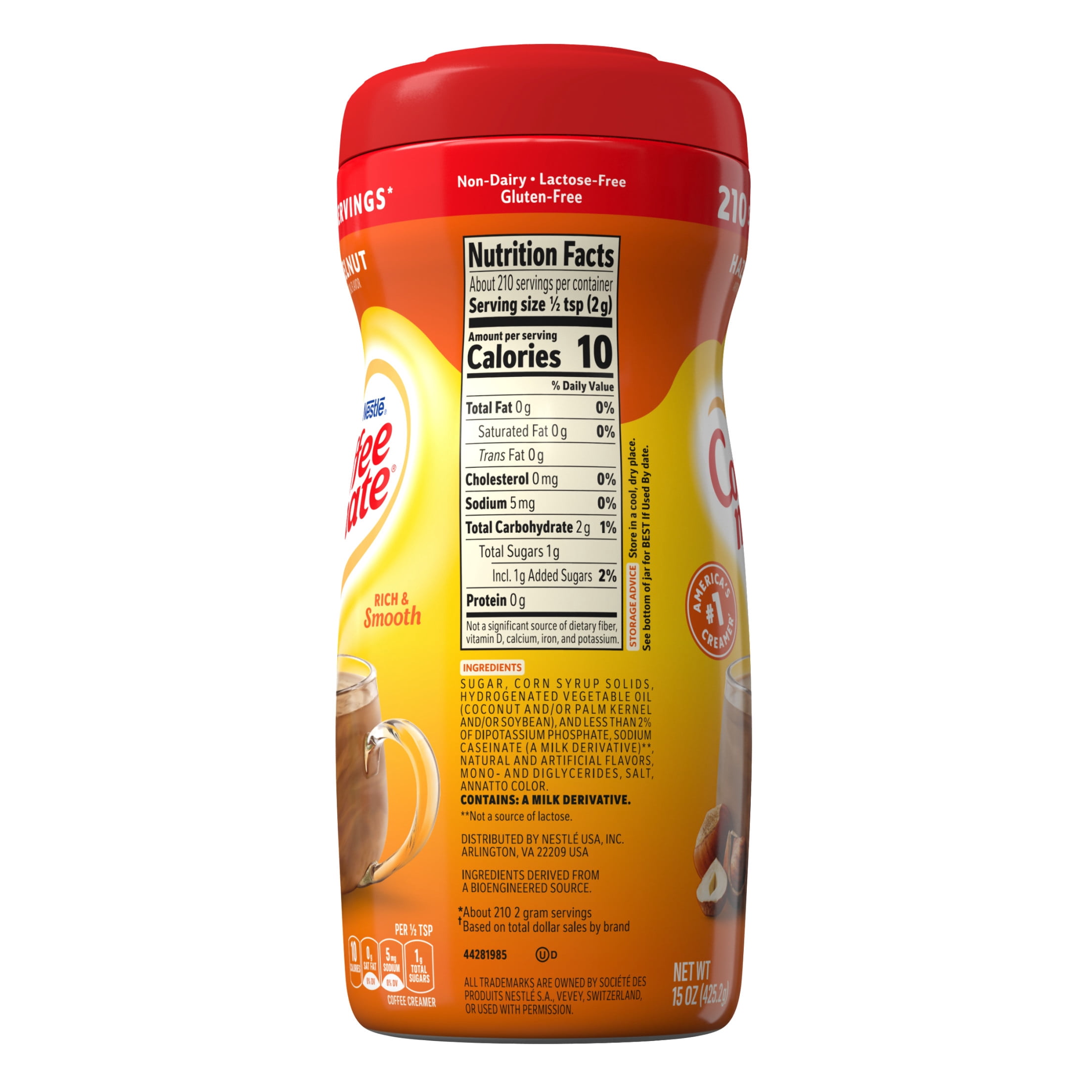 Coffee mate Hazelnut Powder Coffee Creamer, 15 oz