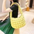 thumbnail image 3 of 1506 Bolso Tipo Nube Gran Capacidad Acolchado Con Textura Plumón Bandolera para Mujer (amarillo) Amarillo, 3 of 6
