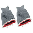 thumbnail image 1 of Guantes de invierno de medio dedo con bonitos tiburones | Mitones cálidos de punto con forro polar e hilo acrílico térmico | Mitones para adolescentes y adultos, ideales para enviar mensajes de, 1 of 6