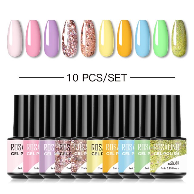 ROSALIND Gel Esmalte de Uñas Set 24 UNIDS Invierno Semi Permanente Gel Barniz Híbrido Necesita Base Top Coat Nails Art Kit de Esmalte de Uñas Tan Jianjun unisex
