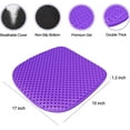 thumbnail image 2 of Large Gel Seat Cushion for Long Sitting with Non-Slip Cover, Soft & Breathable, Seat Cushion for Chair, Car, Office, Desk Chair, Wheelchair (17" x 15"), 2 of 4