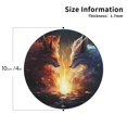thumbnail image 2 of KLL Drink Coasters Set Round Shape of 4,PU Leather Absorbent Coasters Set Decorative Coffee Cup Coasters Housewarming Gift for Home Decor-Red And White Flame Fox, 2 of 5