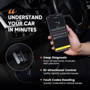 ANCEL ECHO OBD2 Scanner Bluetooth Full System Diagnostic Tool Bidirectional Code Reader for IOS & Android, Full OBD2 Function, 3+ Maintenance, Lifetime Free Update