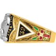 thumbnail image 5 of 14K Two-Tone Ibgoodman Men's Polished And Textured With Multi-Color Enamel Diamond 32Nd Degree Scottish Rite Masonic Ringsize 10 (Width 14.6) - Jbsp, 5 of 5