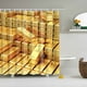 thumbnail image 2 of Cortina de ducha de tela con diseño de paisaje de hadas, decoración de baño con 12 ganchos, 2 of 4