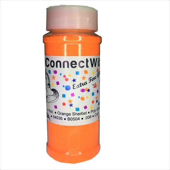 iConnectWith Glitter - Orange Sherbet Neon Orange Extra Fine Glitter