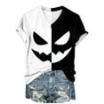 thumbnail image 7 of Halloween T Shirt Women Funny Pumpkin Face Printed Cute Tee Short Sleeve Casual Funny Halloween Party Tops, 7 of 7