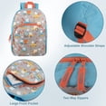 thumbnail image 4 of 15 Inch Fun Printed Backpack with Front Zippered Pocket & Padded Adjustable Shoulder Straps in&nbsp;Construction Trucks, 4 of 5