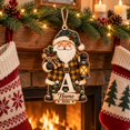 Personalized Wooden Ornament Rustic Santa Christmas Gift - Walmart.com