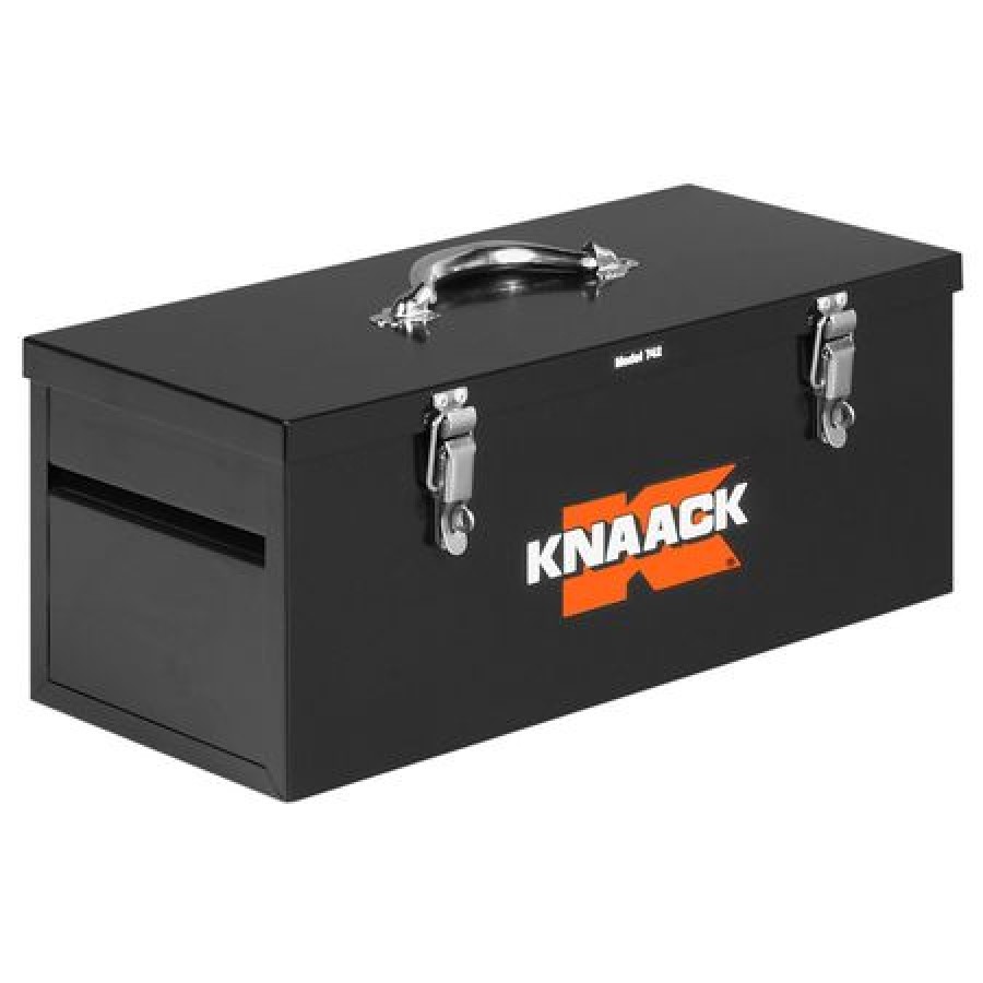 KNAACK 742 9"W Steel, Black Portable Tool Box, Powder Coated, 9"H x 22"L