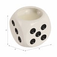 thumbnail image 4 of Tobacco Scented Dice Candle for Men and Women - Decorative Small Pillar and Votive Candle for Home Display - Indoor and Outdoor Safe for Living Room, Bedroom, or Bathroom - 5", Black & White, 4 of 13