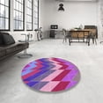 thumbnail image 3 of Ahgly Company Indoor Rectangle Patterned Medium Violet Red Pink Area Rugs, 4' x 6', 3 of 6