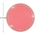 thumbnail image 6 of VONTER Car Coasters PVC Travel Bling Auto Cup Holder Insert Coaster Anti Slip 2pcs Crystal Vehicle Interior Accessories Cup Mats (2.75" Diameter) + Pink +White Diamonds, 6 of 6