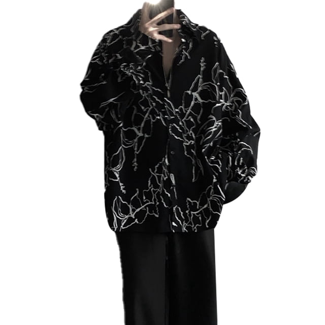 Blusa de moda para hombres top de manga larga para hombres a la moda para la calle para la escuela ANGGREK Otros