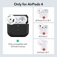 thumbnail image 2 of ESR para AirPods de 4ª generación, compatible con AirPods 4 Gen (2024) (USB-C), compatible con MagSafe, cubierta de protección contra caídas con cordón, funda híbrida Orbit, negro, 2 of 5