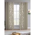 thumbnail image 2 of Japanese Sheer Curtains 84 Inch Length 2 Panels Set for Living Room/Bedroom, Grey Simple Traditional Flowers Leaves Pattern Kitchen Curtains Grommet Semi-Sheer Curtains Window Treatments 42"x84"x2, 2 of 7