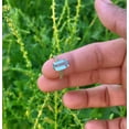 thumbnail image 4 of 925 Silver lab Aquamarine Baguette With Green CZ Ring,Dainty Stacking Band Ring,Minimalist Ring,aquamarine ring,Aqua Ring,Delicate Ring Her, 4 of 4