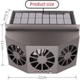 thumbnail image 2 of CHUANK Car Solar Powered Window Exhaust Fan with Three Air Outlet Car Air Purifier Car Solar Power Air Vent Radiator Fans for Backseat or Frontseat Vehicle Ventilation Fan (White), 2 of 6