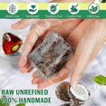thumbnail image 3 of 100% Pure Raw African Black Soap, Handmade African Black Soap, Hydrates & Balances Oily Skin, Anti-Aging, Clears Impurities, All Natural, For All Skin, 3 of 5