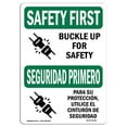 thumbnail image 1 of SignMission OS-SF-D-35-L-10746 Premier Signe de Sécurité OSHA - Attacher pour la Sécurité Bilingue, 1 of 1