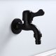 thumbnail image 2 of Grifo de montaje en pared negro de acero inoxidable 304, grifo de agua para jardín para baño (calibre: 1/2), 2 of 5