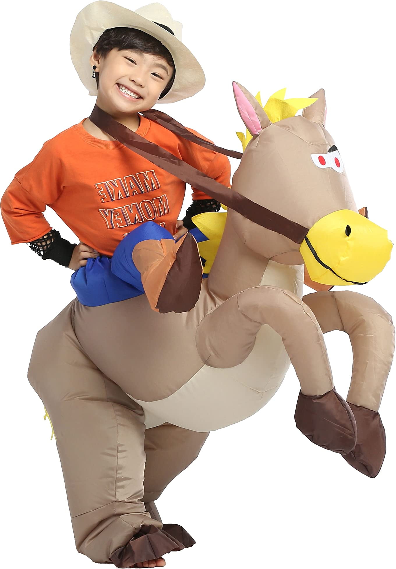 Western Cowboy Inflatable Costume Horse Donkey FancyDress Costume 