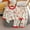 Red, variant on Cethrio Kids Girls Pajama Sets, Soft 2 Piece Cotton Fall Winter Sleepwear White Size 4-5 T