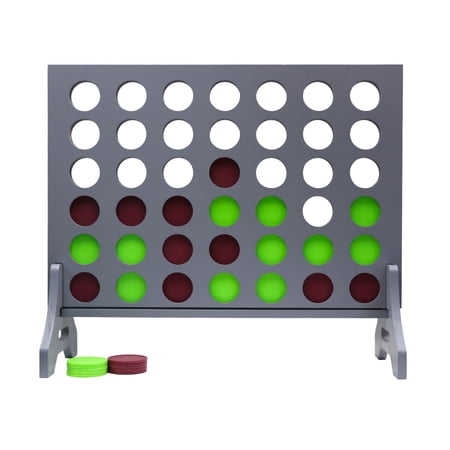 Tailgating Pros Premium Giant Four in a Row with Carrying Case - Jumbo Oversized Outdoor Yard Game - Connect Multiple Pucks in a Row to Win - Many Puck Colors Available!