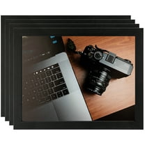 ArtToFrames 4" x 6" Satin Black Tall Picture Frame, 4x6 inch Black Wood Poster Frame (WOM-1852), 4 Pack