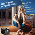 thumbnail image 4 of KLIM Reproductor de CD + cinta de casete, Boombox de CD Bluetooth, radio AM/FM, sonido estéreo, control remoto, combo de reproductor de CD y casete, grabación de cinta, unidad USB, AUX, reproductor de, 4 of 5
