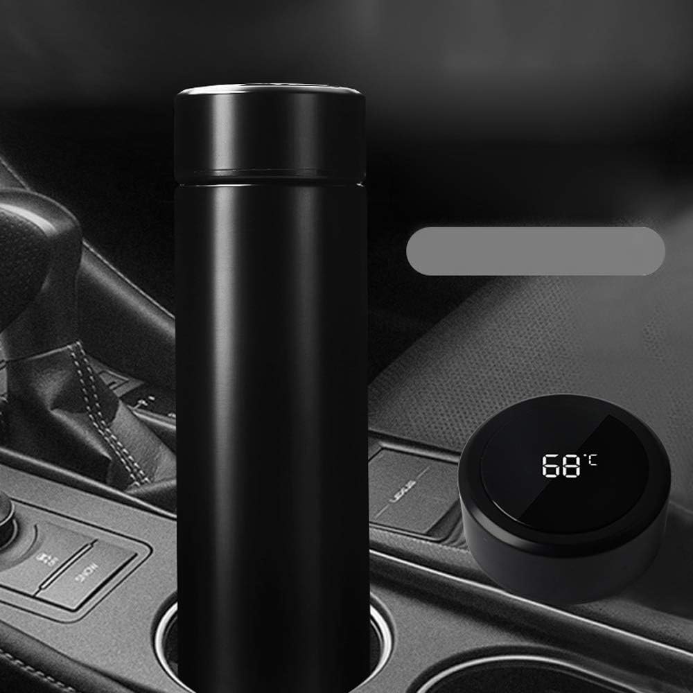 Water Bottle with LED Temperature Display,Double Walled Vacuum Insulated Water Bottle,Stainless Steel Sports AutomotiveTravel Mug,BPA-free Leak Proof Keep Cold and Keep Warm 12H