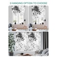 thumbnail image 4 of Grey Floral Art Tie Up Curtains for Windows 45 Inch Length Balloon Curtains Kitchen Adjustable Balloon Window Shade Watercolor Botanical Spring Flowers Tie Up Valance Bathroom Curtain Window 42"x45", 4 of 6