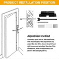 thumbnail image 5 of Automatic Door Closer Metal Adjustable Heavy Duty Safety Spring Silenciar Convert Hinged Door Interior Exterior Black, 5 of 5